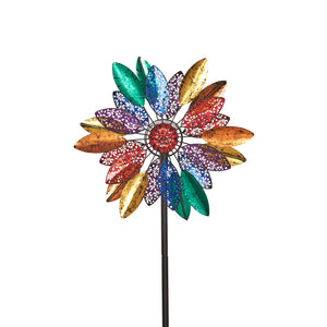 Rainbow Foliage Solar Wind Spinner