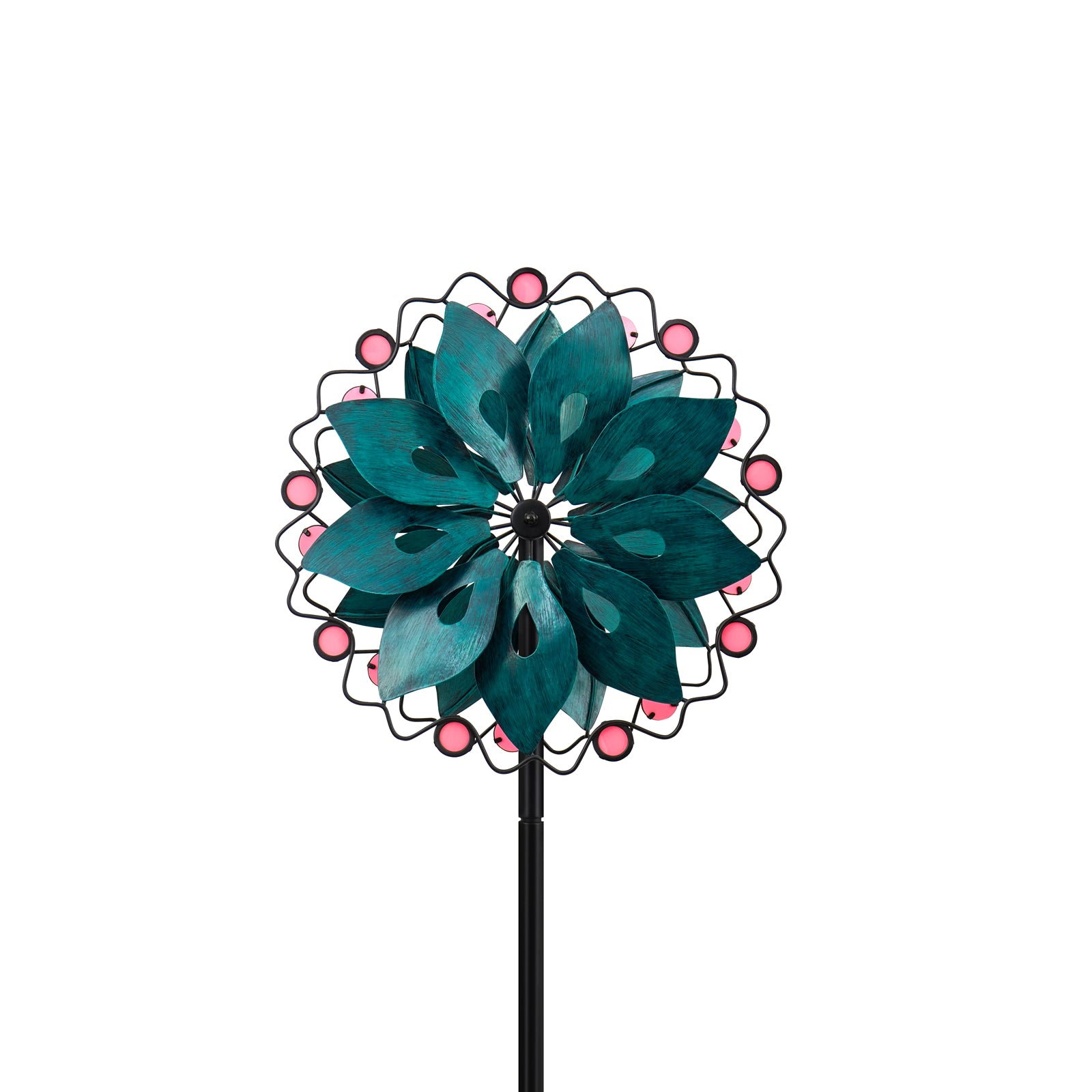 IDEE 秋山花 「A nice wind is blowing!」 Neon Blossom Wind Spinner – Cyan Oasis