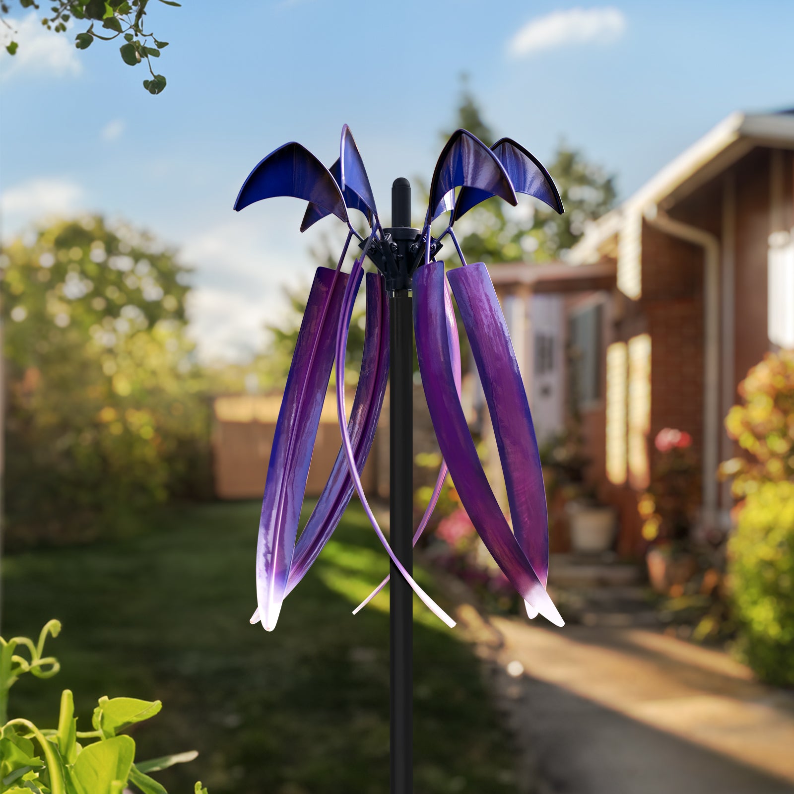 Violet Cascade Wind Spinner