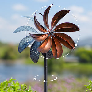 metal wind spinner in copper color