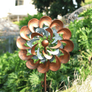 copper garden decor spinning