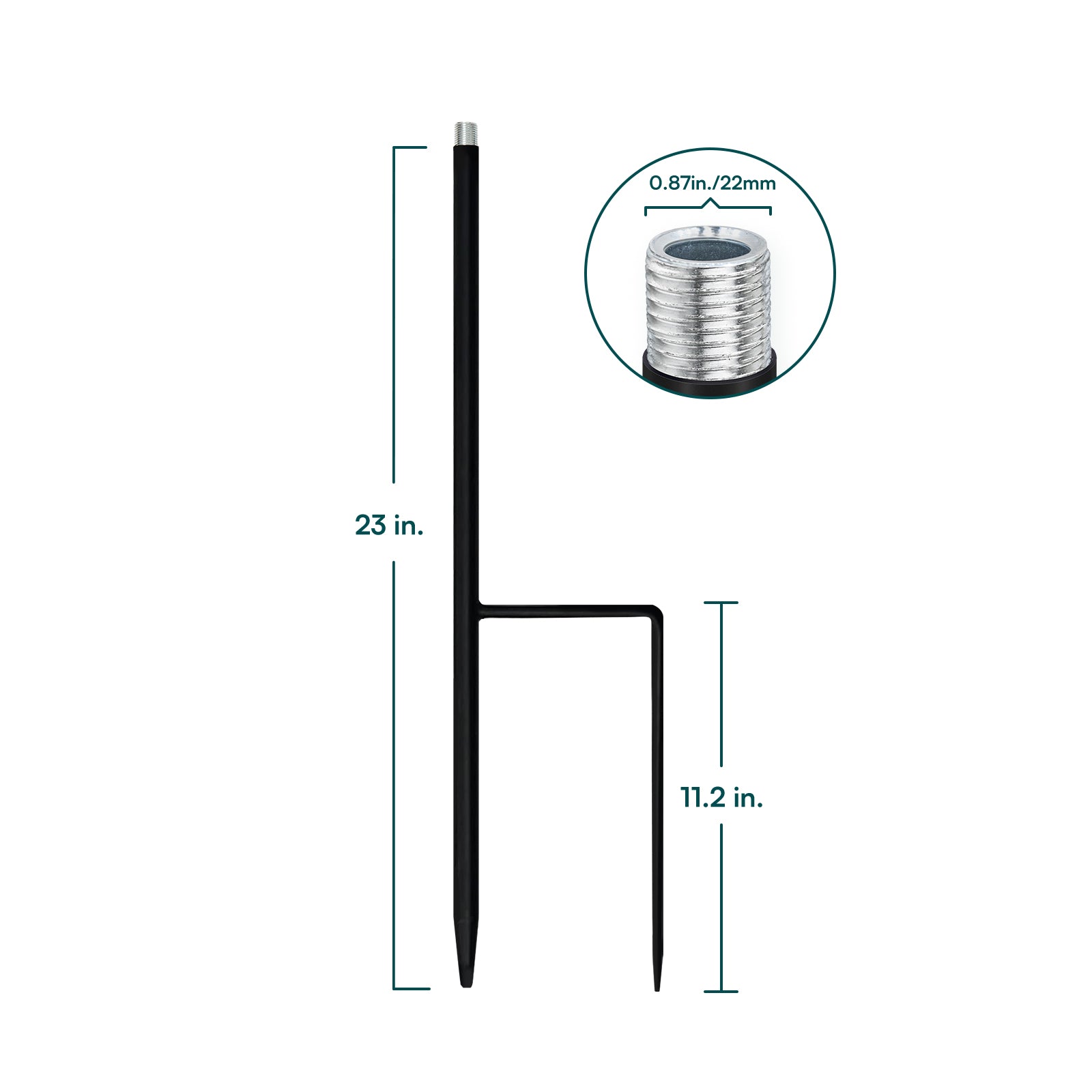 Bottom Stake for 22mm diameter pole