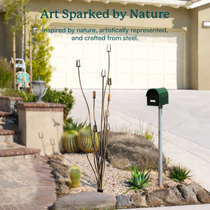 metal flowers outdoor decor