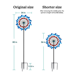 wind sculptures & spinners outdoor adjustable from 80 inches to 56 inches