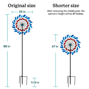 wind sculptures & spinners outdoor adjustable from 80 inches to 56 inches