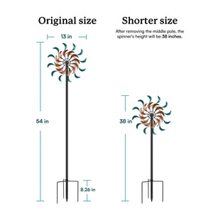 decorative yard windmills with 54 inches height wind spinner