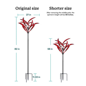 82 inches height wind sculpture, 27 inches width