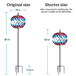 metal garden wind spinners adjustable