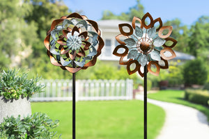 large garden flower statues