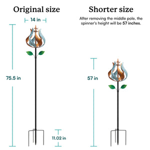 metal yard decor can adjust the height