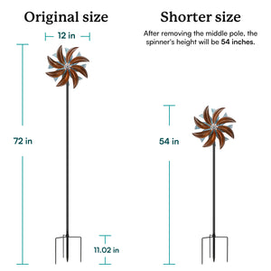 whirli gigs for yard 70 inches height 54 inches height