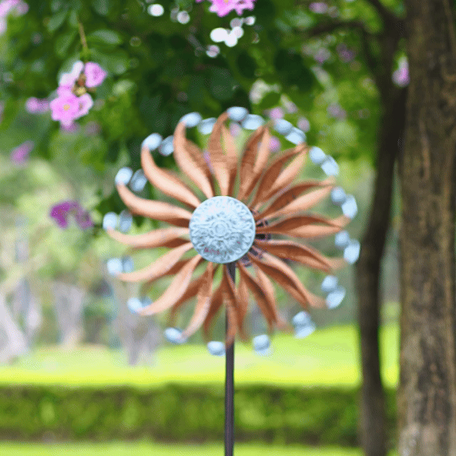 amazing metal garden decor spinning