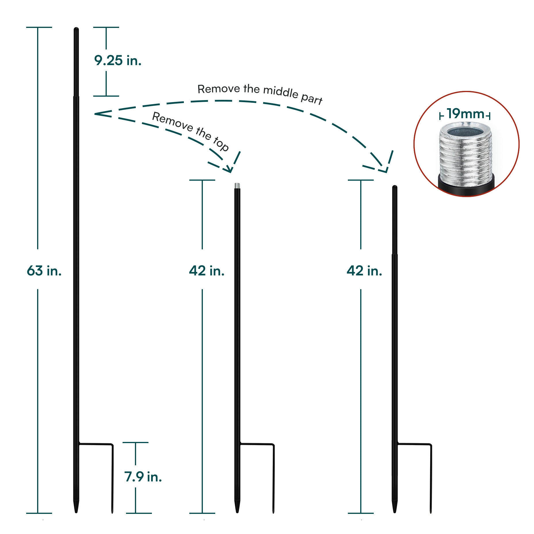 how to repair the wind spinner pole