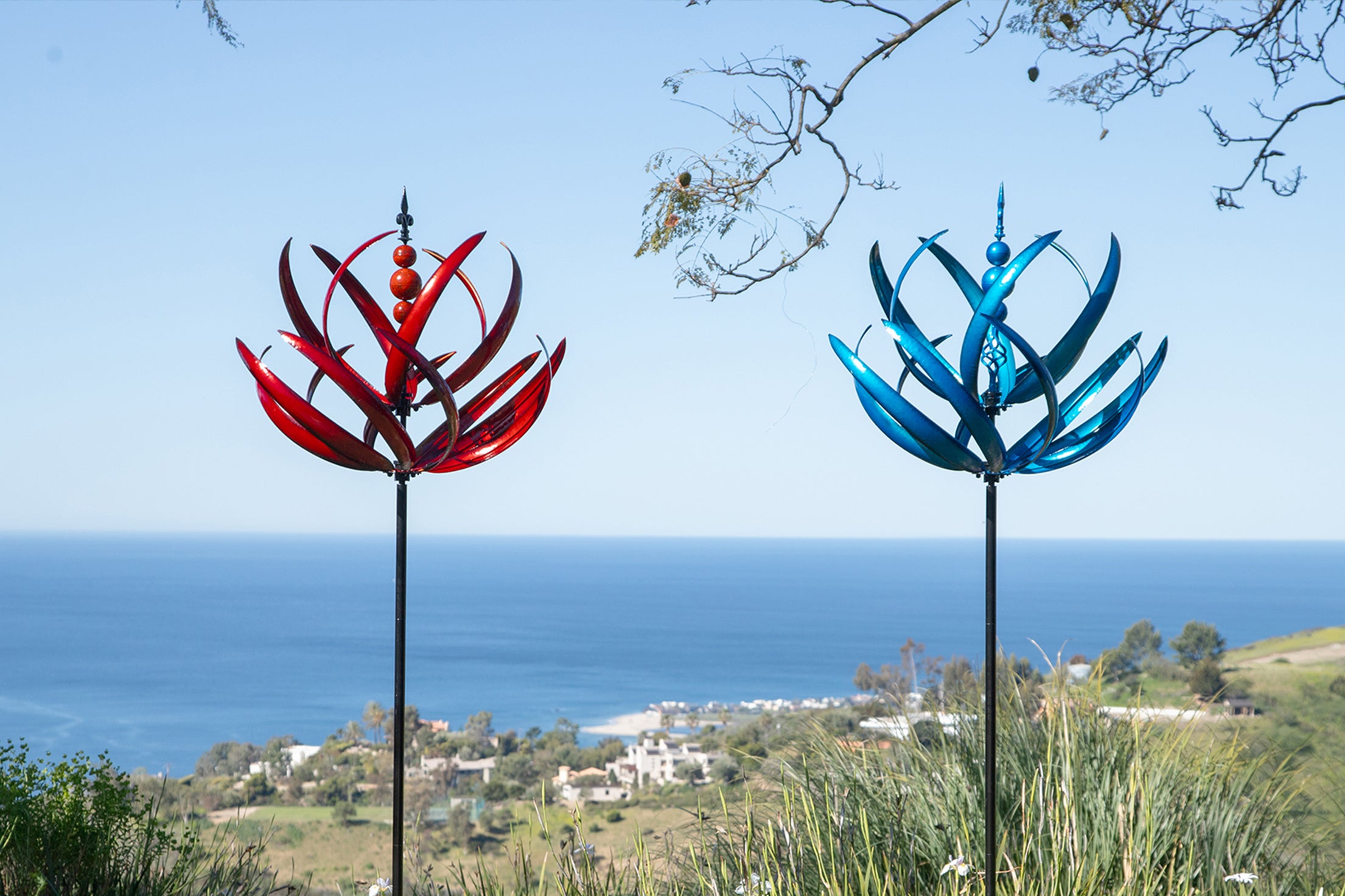 Lotus wind spinners metal