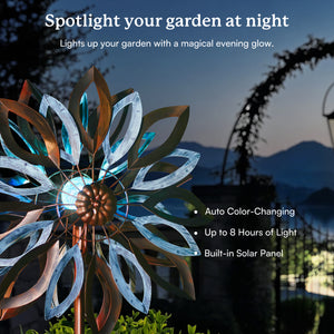 Retro Water Lily Wind Spinner