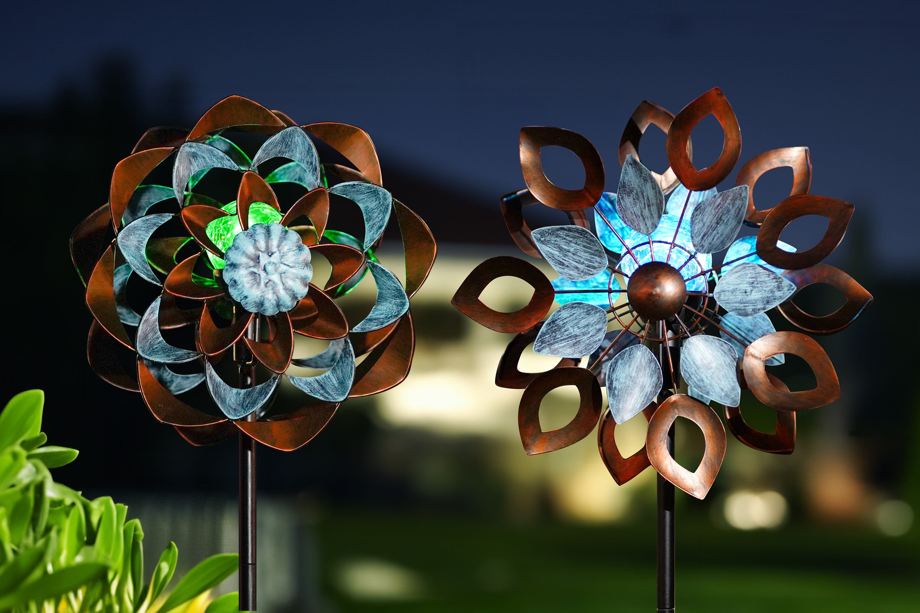 wind yard spinners solar light