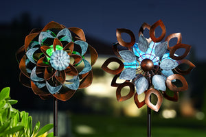 wind yard spinners solar light