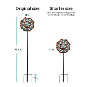 73.5 inches height solar metal pinweel