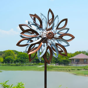 Retro Water Lily Wind Spinner