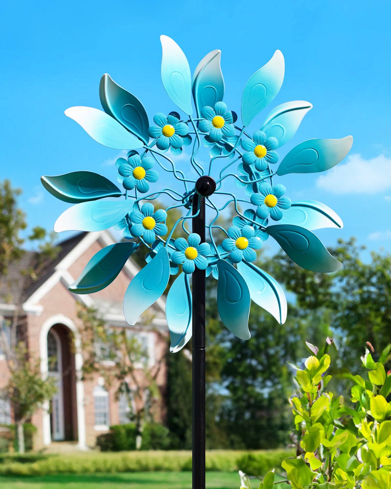 Azure Ripple Wind Spinner – Cyan Oasis