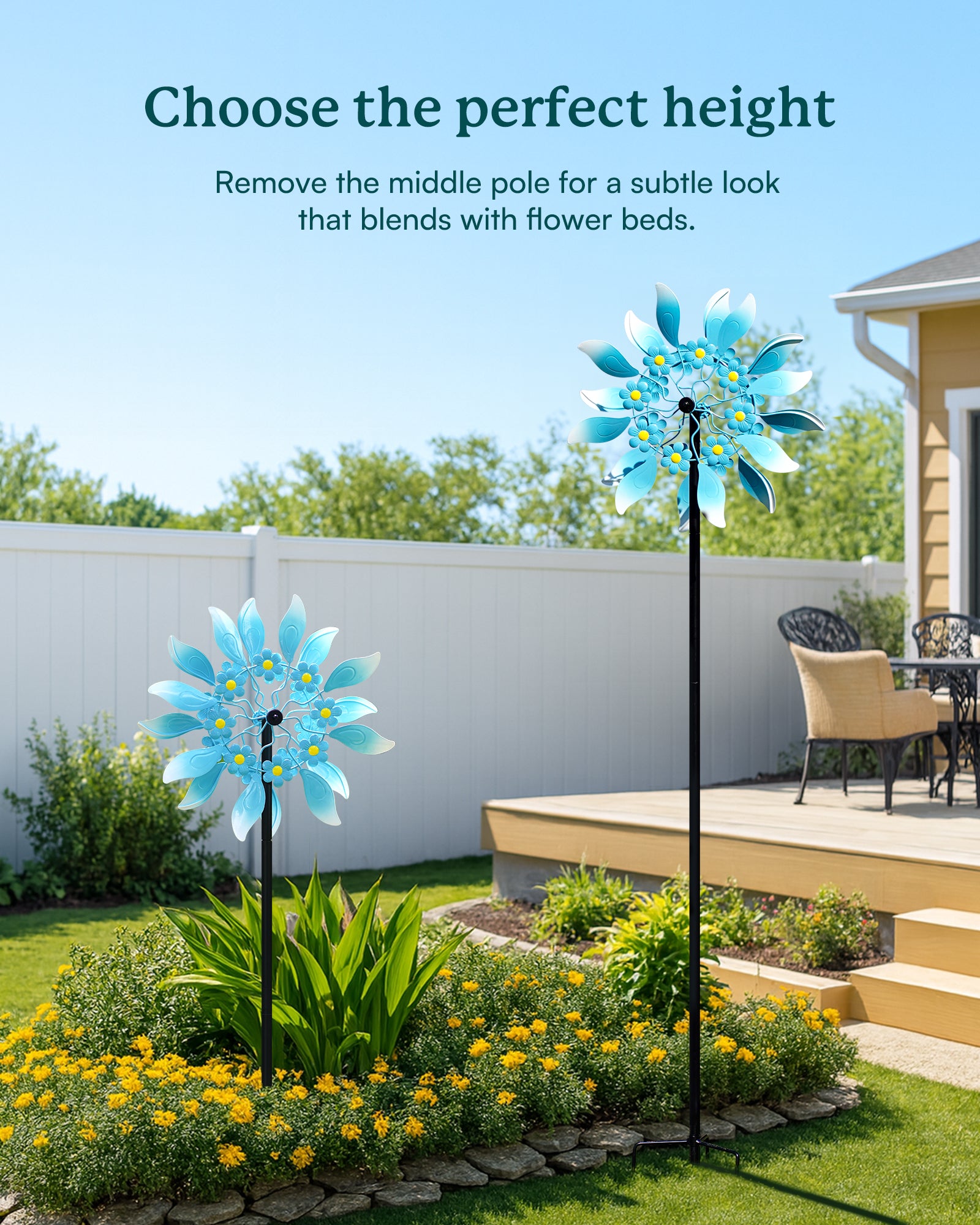 Azure Ripple Wind Spinner – Cyan Oasis