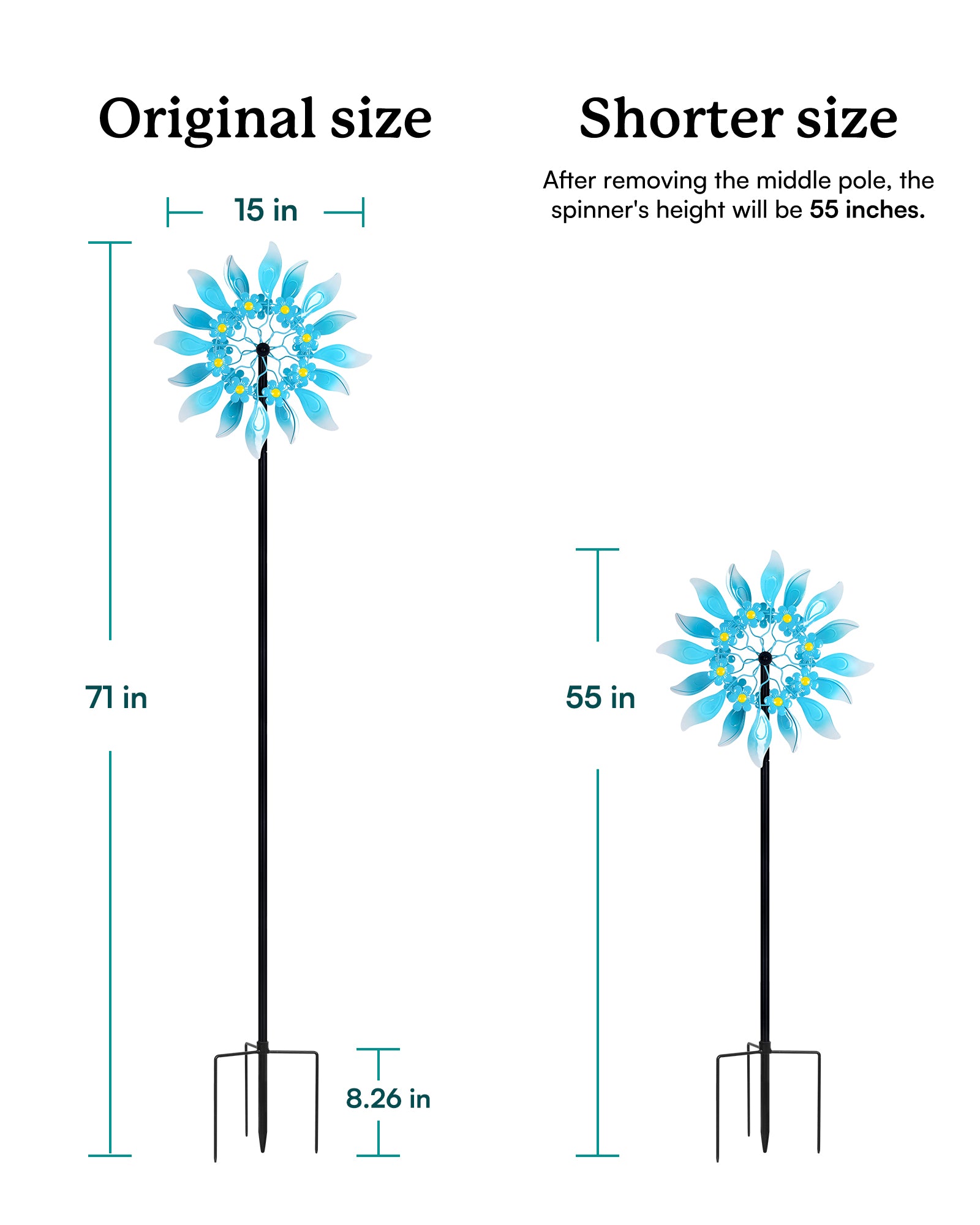 Azure Ripple Wind Spinner – Cyan Oasis