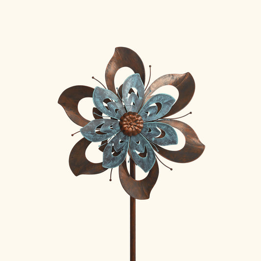 Retro Copper Color Wildflower Style