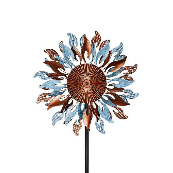 Sun Flame Wind Spinner – Cyan Oasis