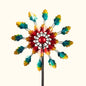 Warm Flower Garden Wind Spinner - Cyan Oasis