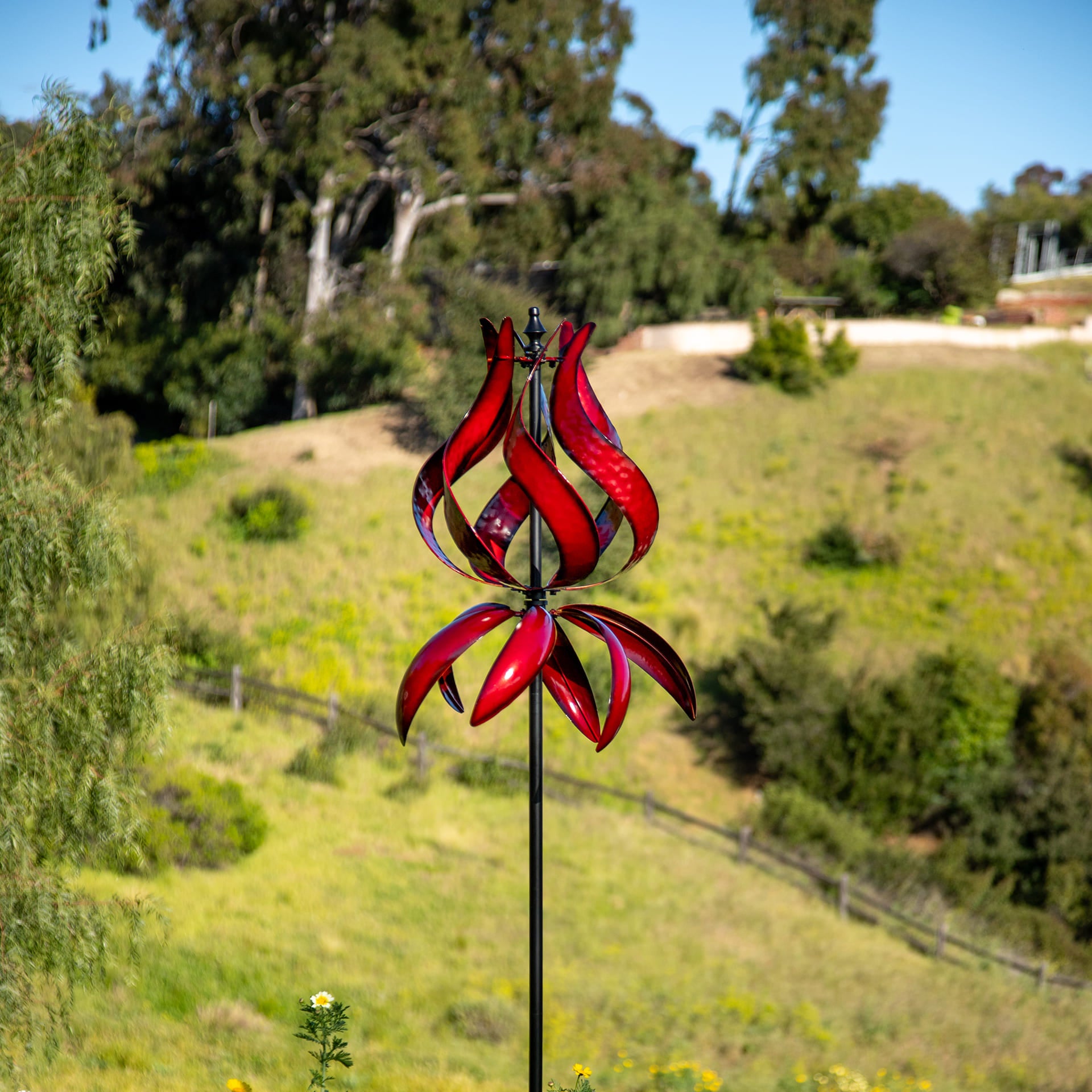 Kinetic Garden Windmill Tulip Wind Spinner