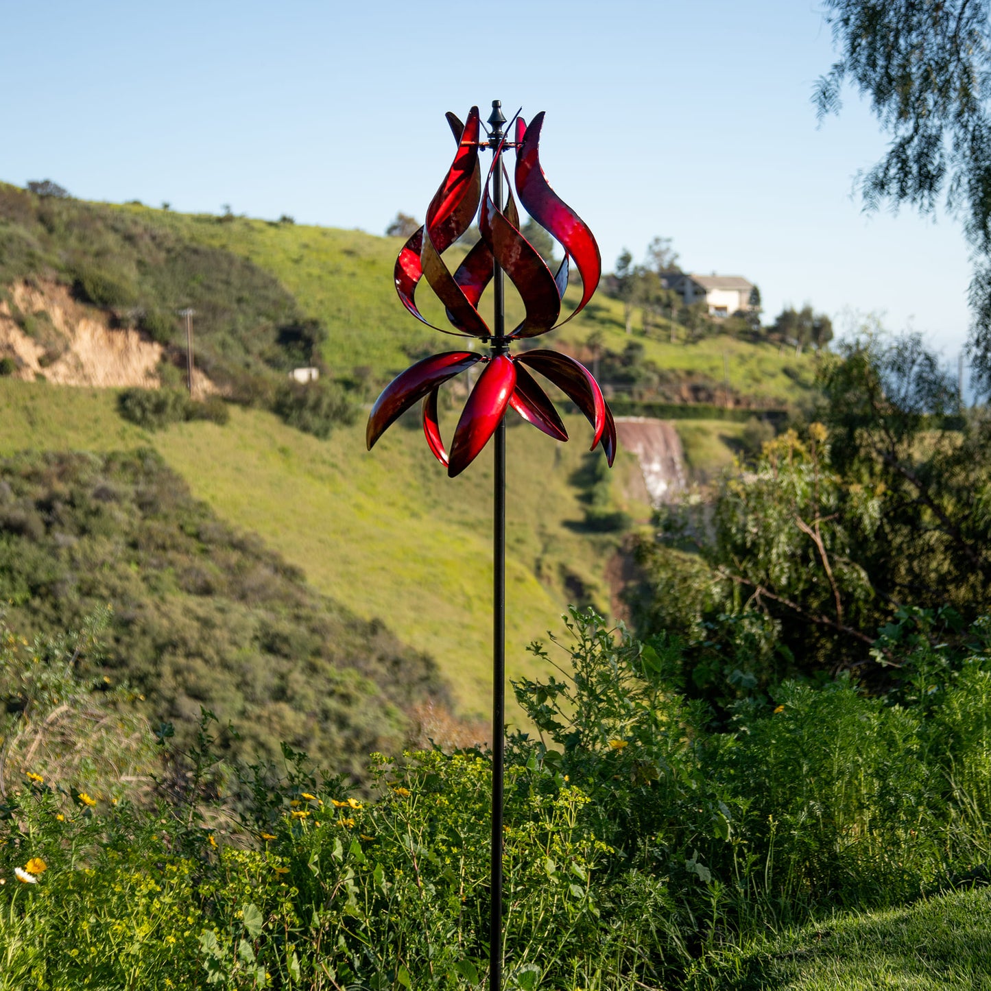 Kinetic Garden Windmill Tulip Wind Spinner