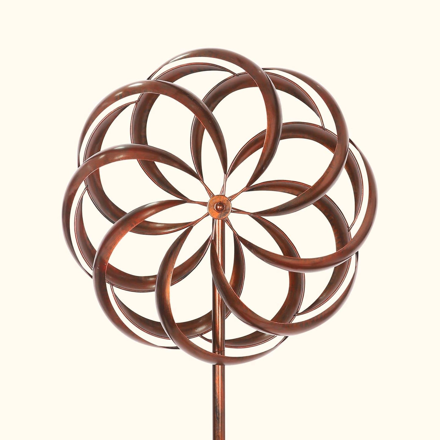 Kinetic 3D Garden Wind Spinner - Cyan Oasis