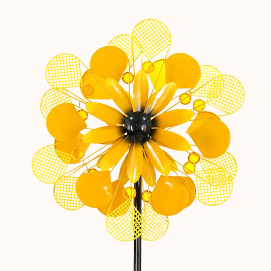 Yellow Sunflower Garden Wind Spinner