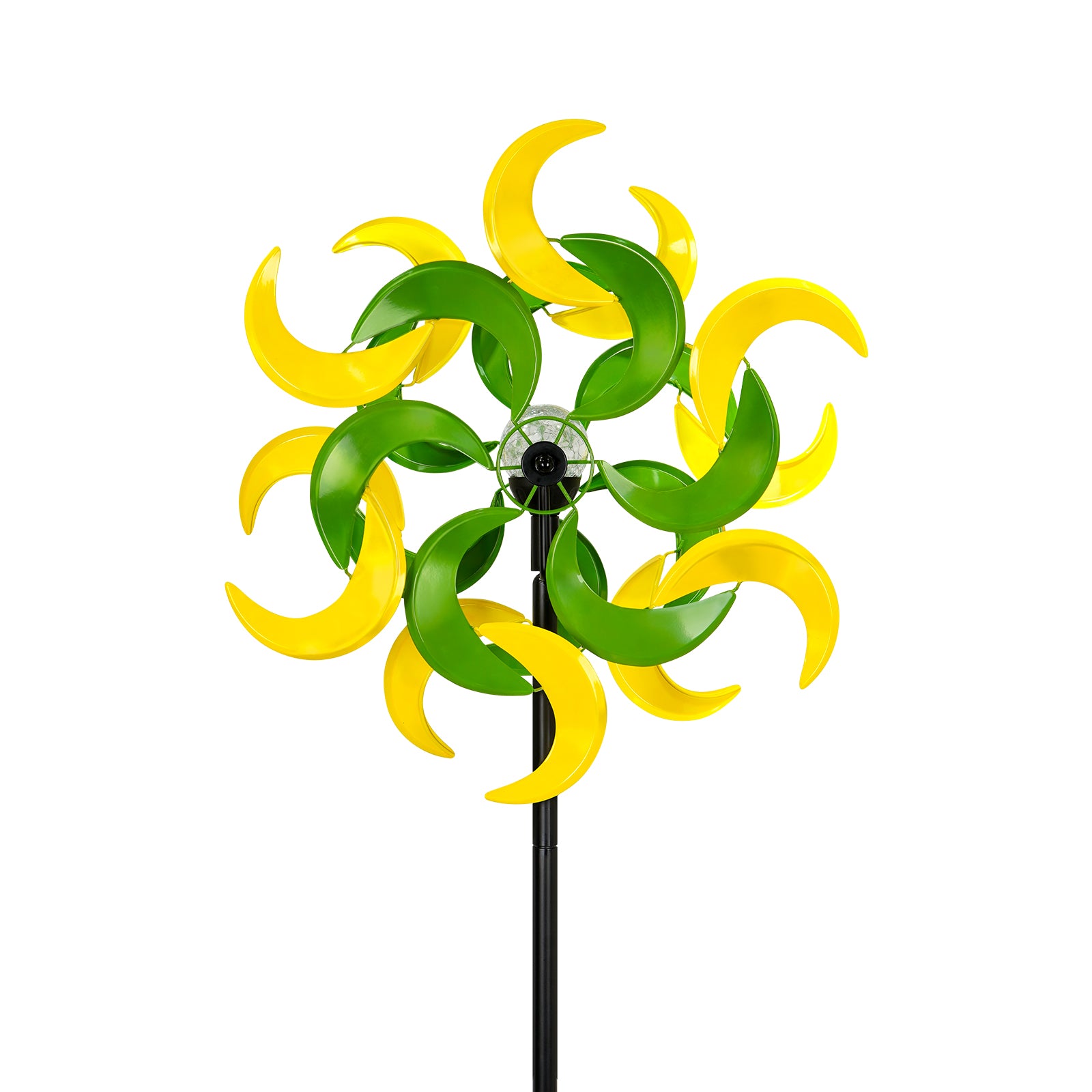 Verdant Moon Solar Wind Spinner – Cyan Oasis