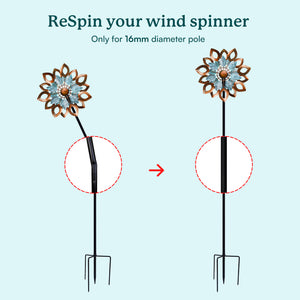 Metal wind sculpture replacmement pole for Cyan Oasis
