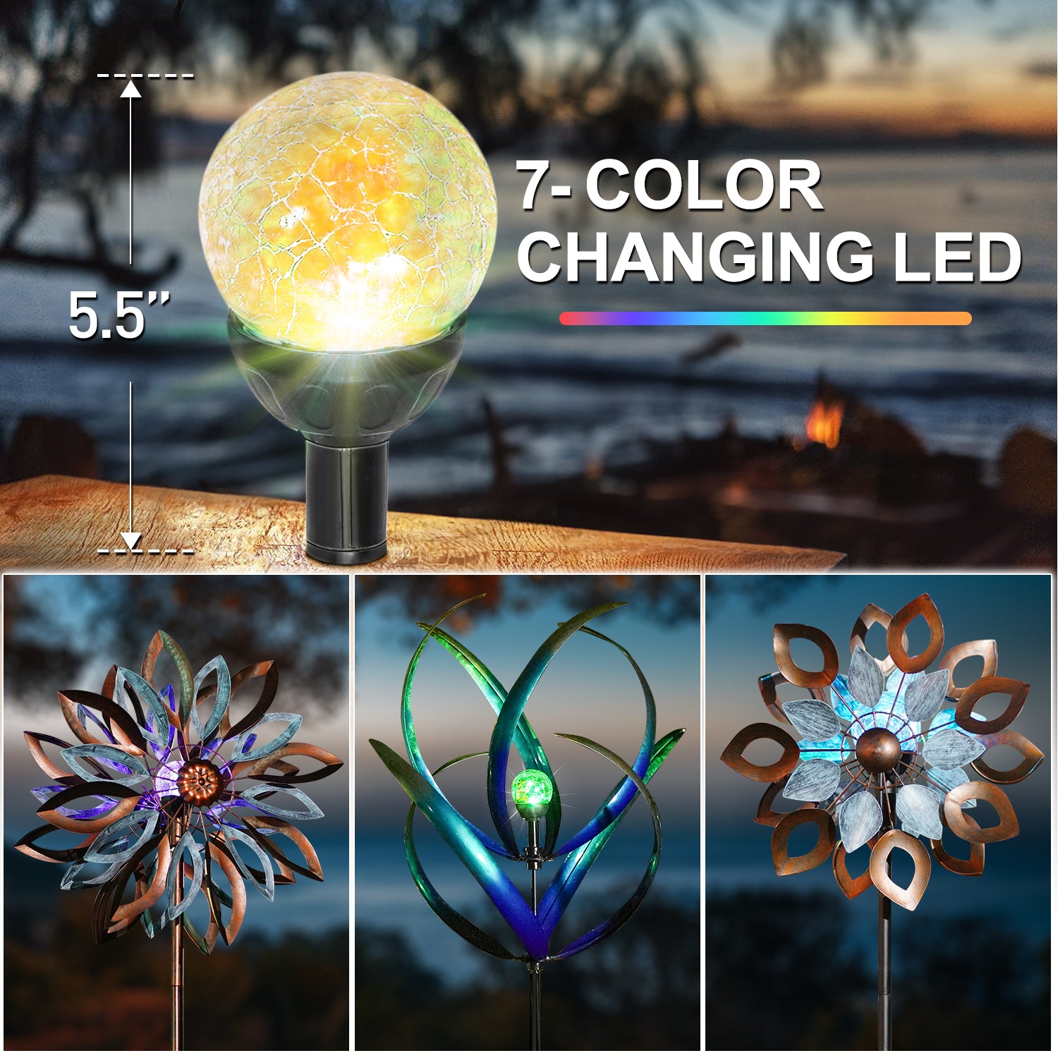 Replacement Light For Solar Light Wind Spinners Cyan Oasis Replacement Light For Solar Light Wind Spinners Cyan Oasis