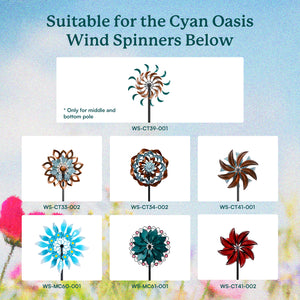 Small wind spinner pole 1/5 inches