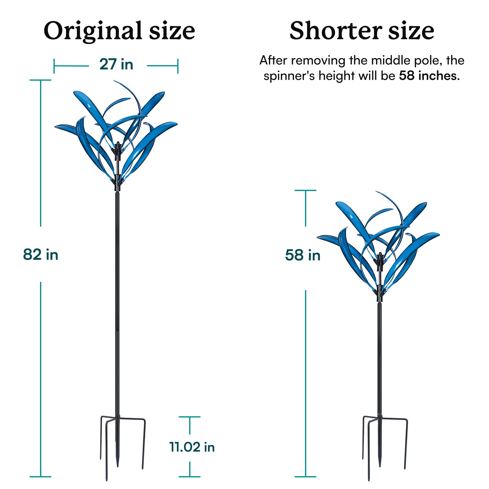 kinetic wind spinners outdoor 82 inches height