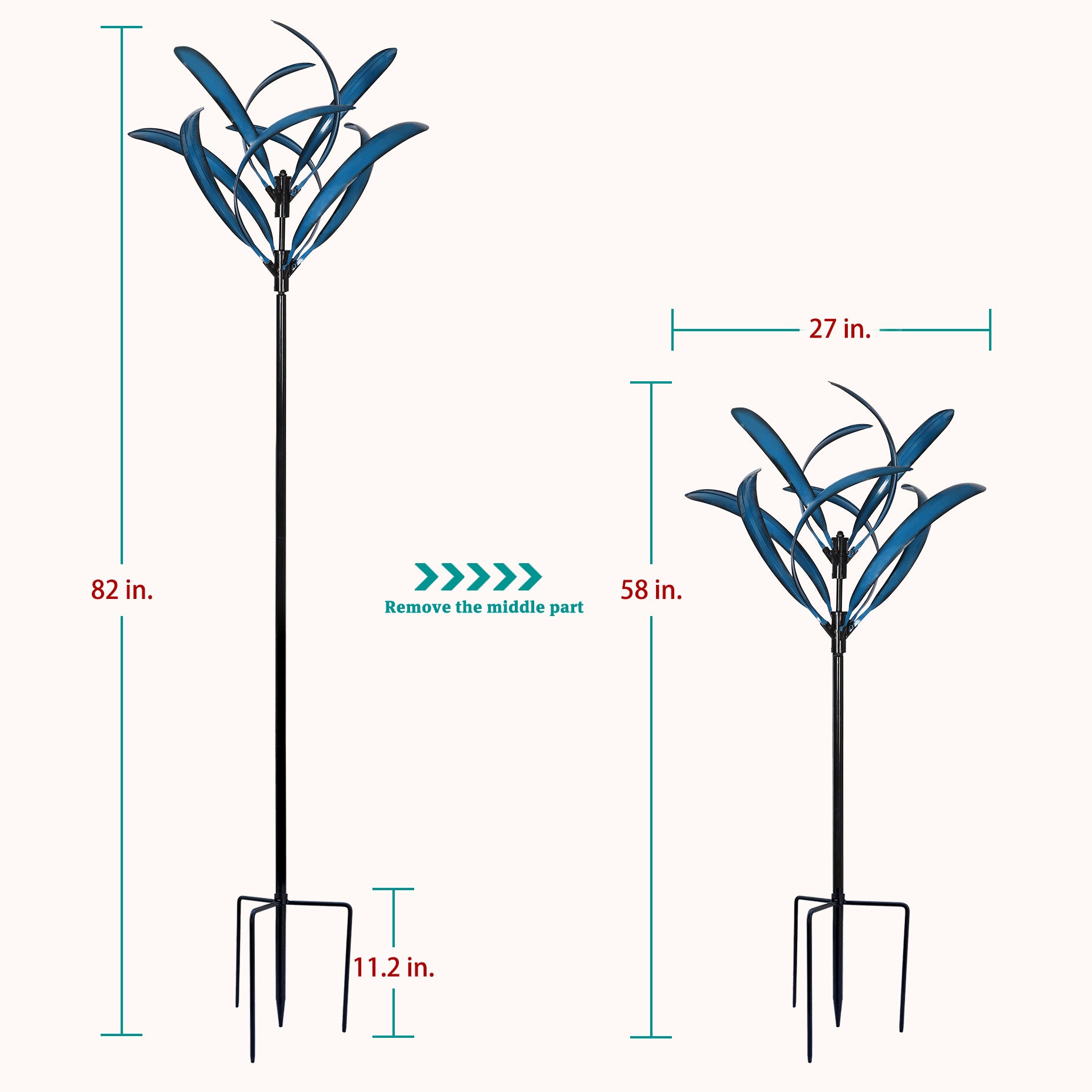 kinetic wind spinners outdoor 82 inches height