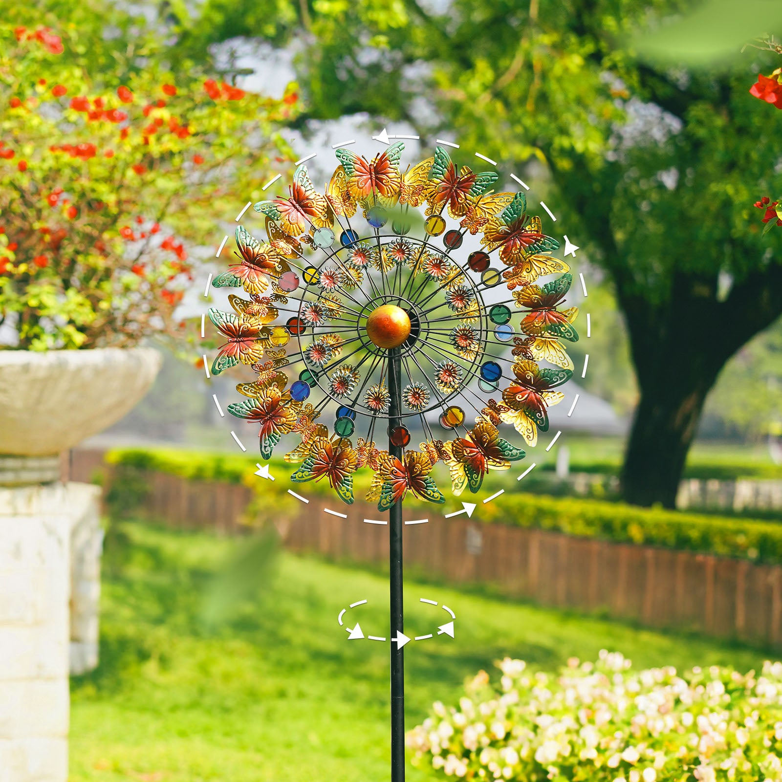 spin art wind spinners butterfly