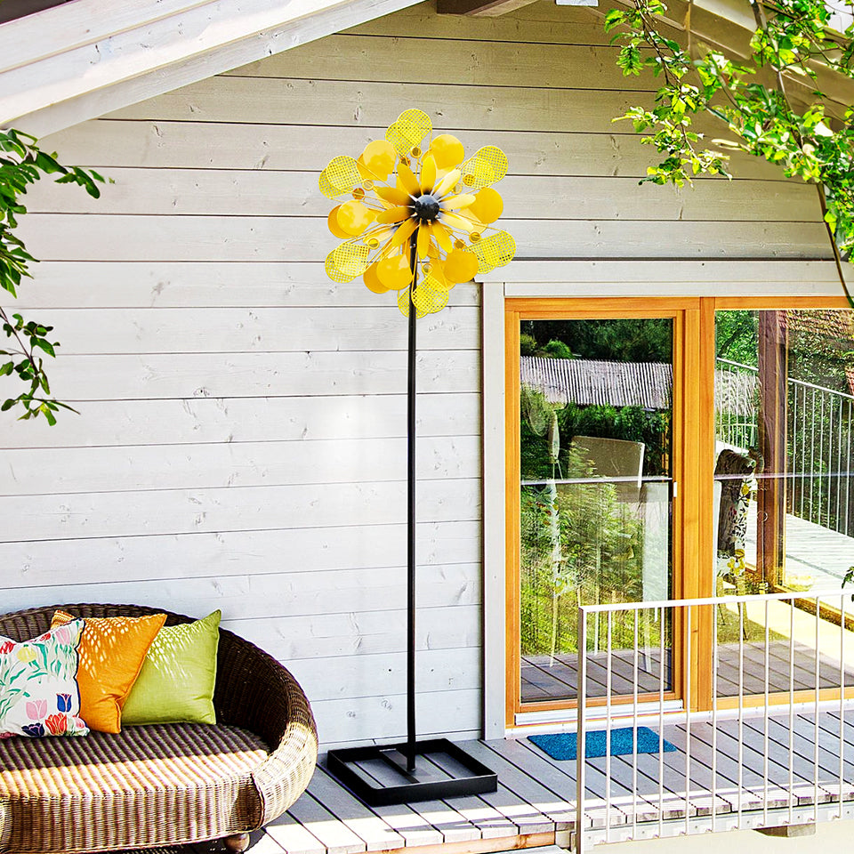 Cyan Oasis Square Base for Making Garden Wind Spinners at Home