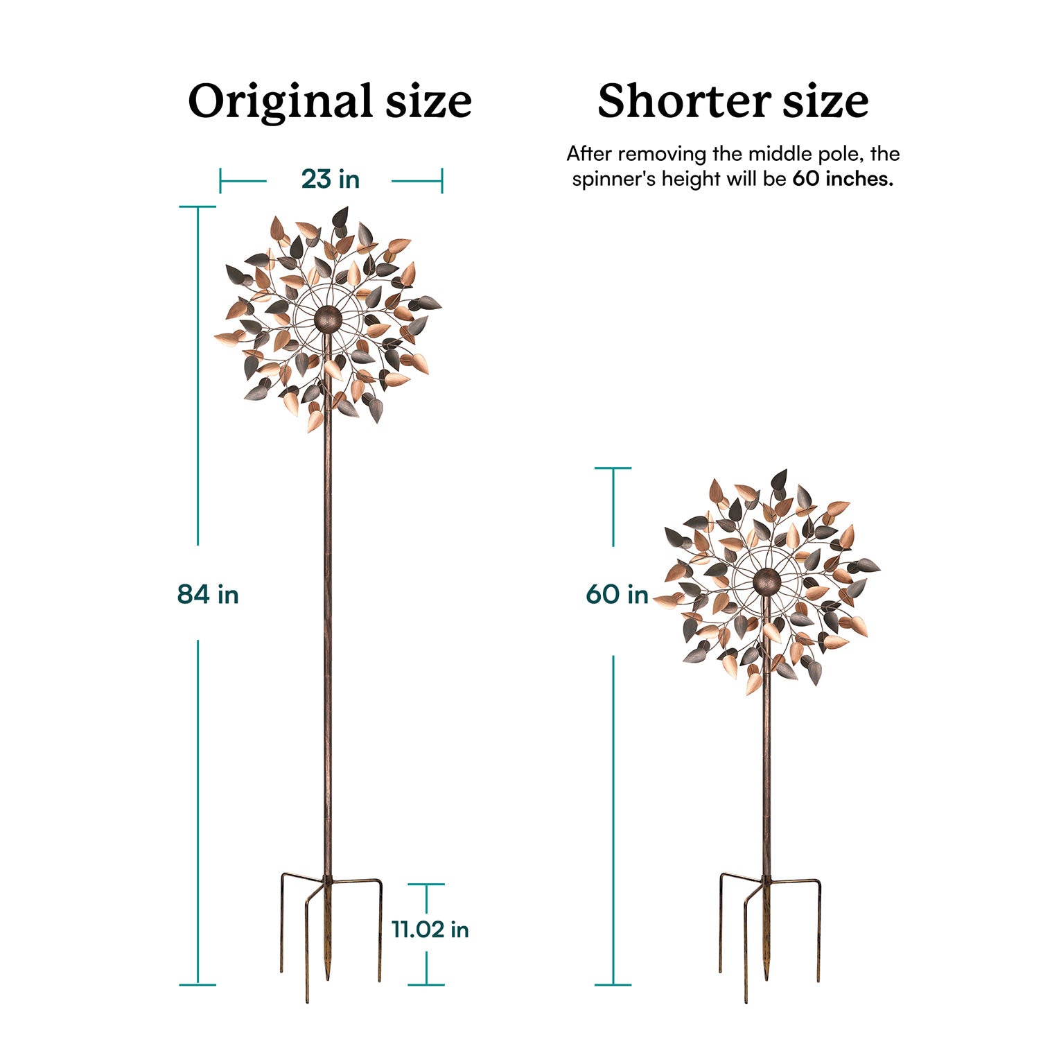 Autumn Symphony Wind Spinner – Cyan Oasis