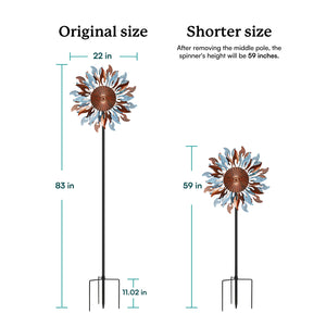 Cyan Oasis wind spinner can adjust the heigh