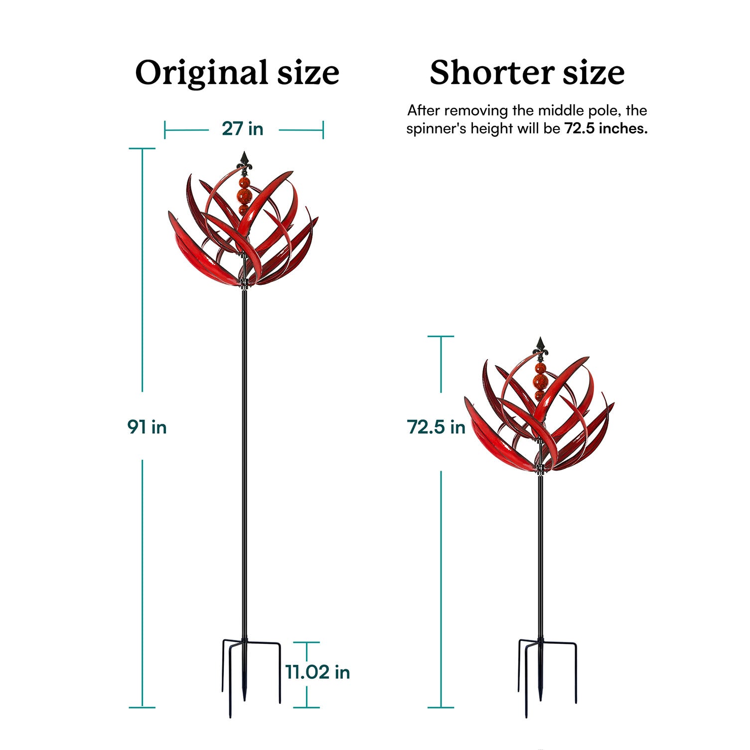 large wind spinners adjustable