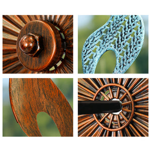 details of Cyan Oasis Sun Flame Wind Spinner