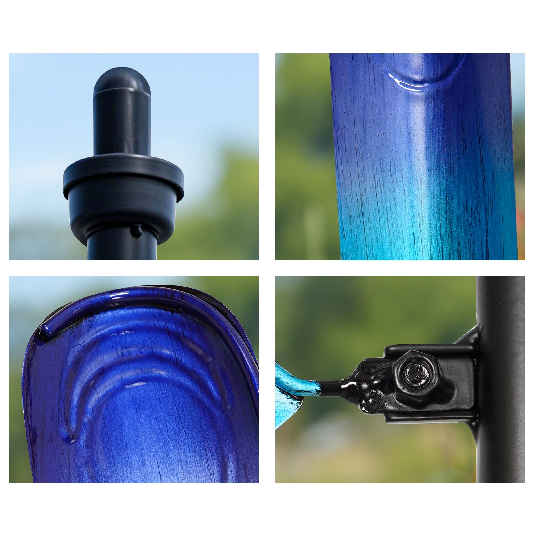 Peacock Spiral Wind Spinner – Cyan Oasis