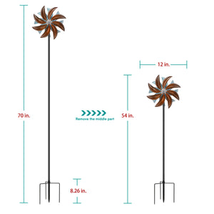 whirli gigs for yard 70 inches height 54 inches height