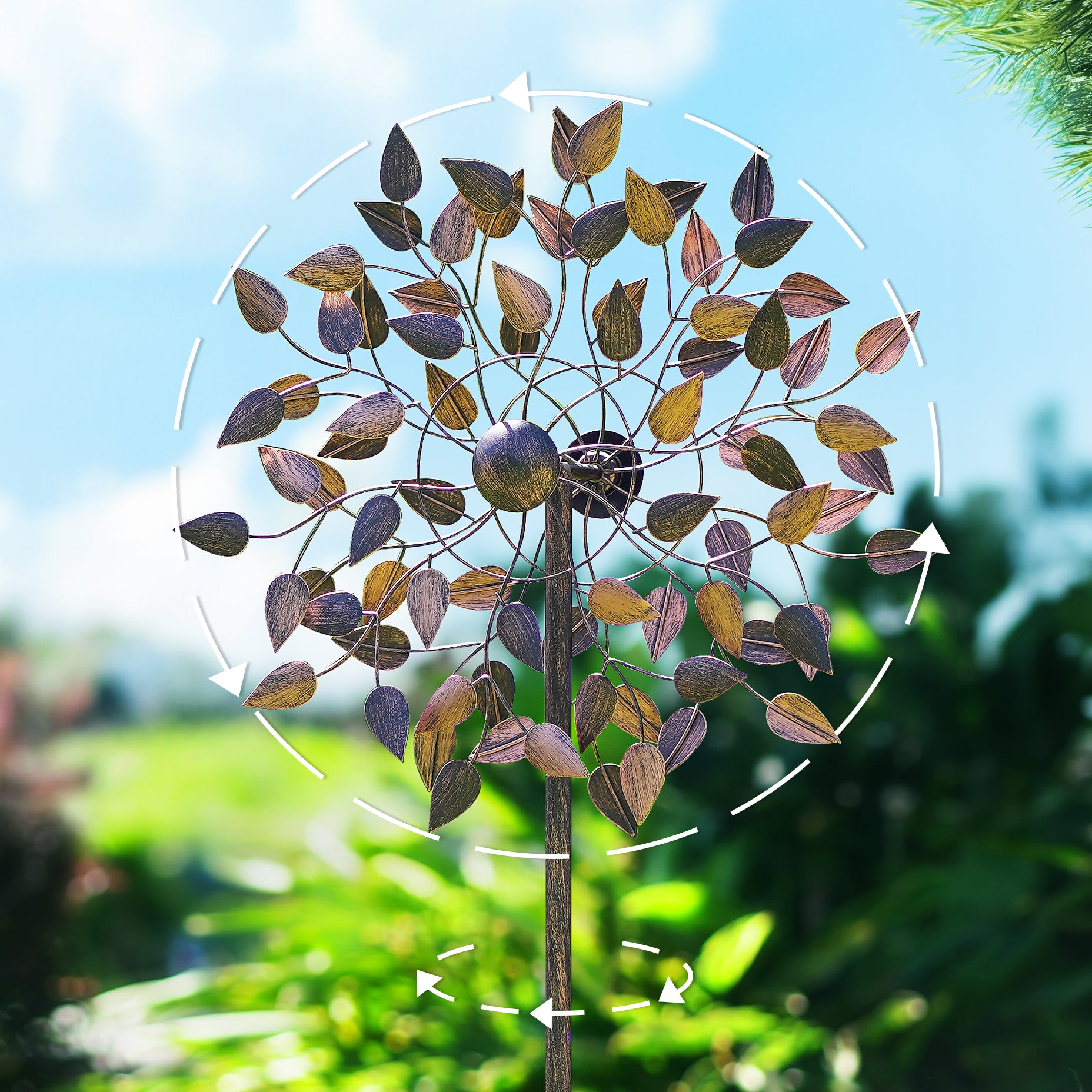 Autumn Symphony Wind Spinner – Cyan Oasis